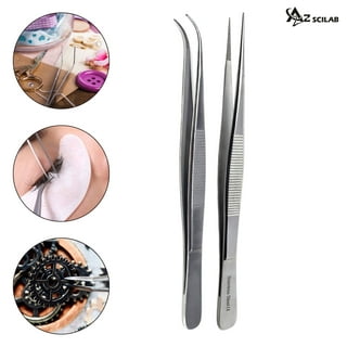  HARFINGTON 12pcs Sticker Tweezers for Crafting 4.53 Curved  Tip with Spring Plastic Tweezers Craft Tweezers for Stickers, Scrapbooking,  Eyelash Extensions, Black : Beauty & Personal Care