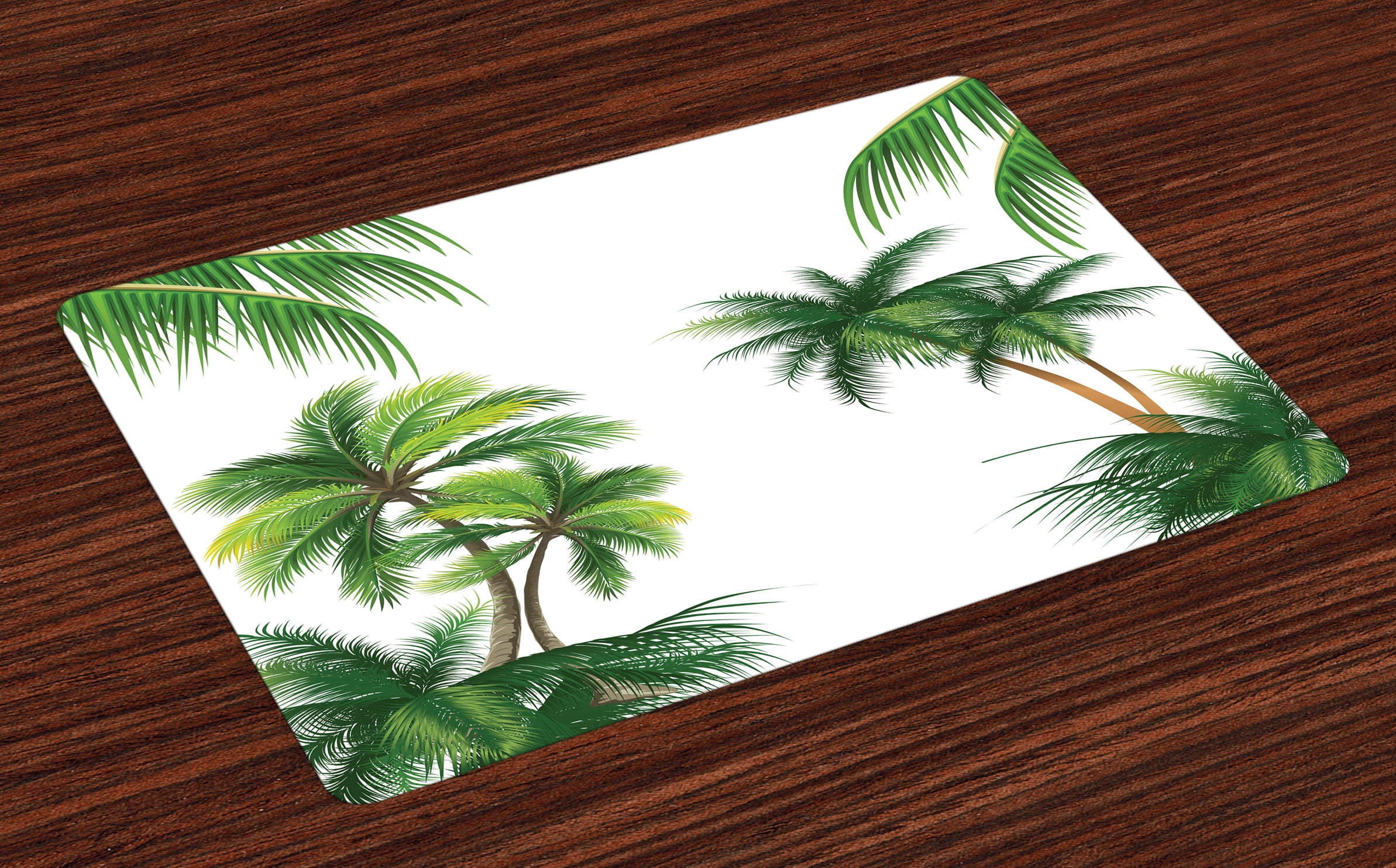 Tropical Placemats Set Of 4 Coconut Palm Tree Nature Paradise Plants