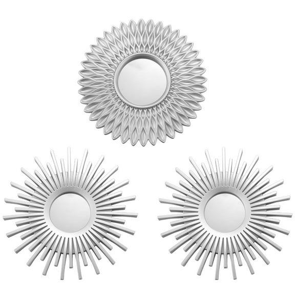 Silver Mirrors for Wall Pack of 3 - Room Decor & Home Decorative