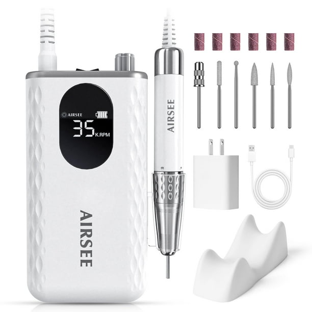 Taladro de uñas AIRSEE Professional, recargable, inalámbrico