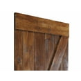 thumbnail image 6 of Calhome 36 in. x 84 in. Distressed Z Series Walnut Solid Knotty Pine Wood Interior Sliding Barn Door Slab, 6 of 6