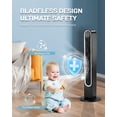 thumbnail image 4 of Ktaxon 42" Bladeless Tower Fan, Portable Floor Fan with Remote Control, LED Display, Adjustable 150° Oscillating, 3 Speeds, 4 Modes & 9H Timer, Ultra-Quiet Cooling Fan for Home Office Bedroom, 4 of 9