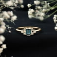 thumbnail image 3 of Rosec Jewels London Blue Topaz Emerald Cut Engagement Ring - Real Blue Topaz Diamond Ring (4X6mm, AAA Grade) - with Jewelry Box, 14K Yellow Gold, US 11.00, 3 of 8