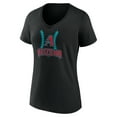 thumbnail image 2 of Women's Zac Gallen Black Arizona Diamondbacks Name & Number Fastball V-Neck T-Shirt, 2 of 3