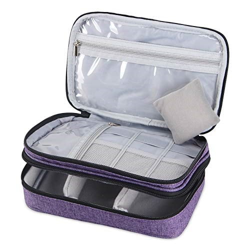 luxja sewing accessories organizer, double-layer sewing supplies organizer  for needles, scissors, measuring tape, thread and other sewing tools (no 