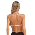 thumbnail image 2 of Eandarui Womens Shell Bikini Tops Glitter Pearl Chest Chains Halter Summer Beach Rave Party Bra Top Light Pink XXL, 2 of 6