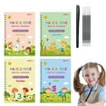 thumbnail image 2 of Magical Reusable Grooved Copybooks for Kids Ages 3-8 with Auto Fade Ink Pen Preschool Handwriting Practice Workbooks School Home Learning Activity Set, 2 of 9
