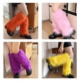thumbnail image 2 of GRABLOOM Cozy Furry Leg Warmers Women Fashion Colorful Boot Toppers for Costume Parties, 2 of 8
