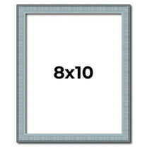 8x10 Frame Blue Scuffed Farm Board Solid Wood Picture Frame Width 0.75 Inches | Interior Depth