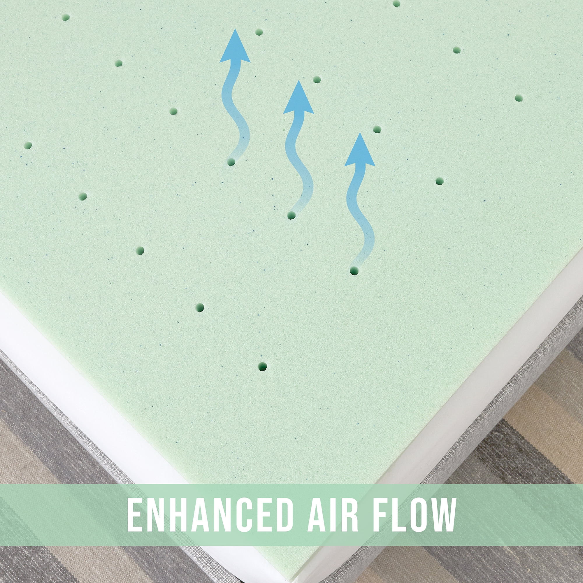 3in Memory Foam Mattress Topper, Premium Cooling, Pressure Relief & Breathable Comfort Bed Topper, California King Size