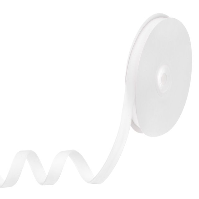 Cinta de terciopelo de 10 yardas de ancho de 3/8" de tela de nylon, blanca