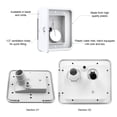 thumbnail image 3 of Kenally 1 juego de tapa de escotilla ABS con agujeros, accesorio para autocaravana, entrada de agua de forma cuadrada, fácil de instalar, tapas de Bombillas para automóviles L Blanco NO2 Kenally VI014961-02B, 3 of 6