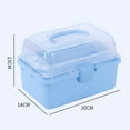 thumbnail image 4 of HLONK Tackle Box Large 3 Layers Plastic Portable Storage Box Fishing Pink Tackle Box Organizer Art Craft Tool Box, 4 of 8