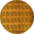 thumbnail image 1 of Ahgly Company Indoor Round Southwestern Yellow Country Area Rugs, 3' Round, 1 of 4