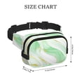 thumbnail image 4 of Balery Green And Gold Abstract Marble Mochila Cinturón para Mujeres y Hombres, Bolsa de Cintura Impermeable de Doble Capa con Correa, 4 of 9