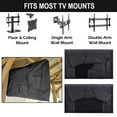 thumbnail image 4 of Outdoor TV Cover 55",600D Heavy Duty 5 Season Weatherproof TV Protector with Waterproof Zipper & Remote Control Pocket for Outside Flat Screen TV,LED,LCD,OLED TVs,Black, 4 of 9