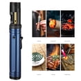 thumbnail image 2 of Inflatable Lighter Fixed Fire Lock Straight Large Flame Spray Windproof Outdoor Portable Refillable Metal Blue W-311 Blue, 2 of 7