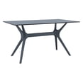 thumbnail image 1 of Compamia Ibiza Dining Table 55' HPL with Air Thermoplastic Legs, Dark Gray (1 Count), 1 of 5