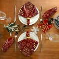 thumbnail image 4 of GZHJMY Merry Christmas Snowflake Gold Red Winter Polyester Cloth Dinner Napkins with Hemmed Edges 1 Pack Oversized 20 x 20 inches for Wedding Party Family Holiday Decorative Washcloths, 4 of 7