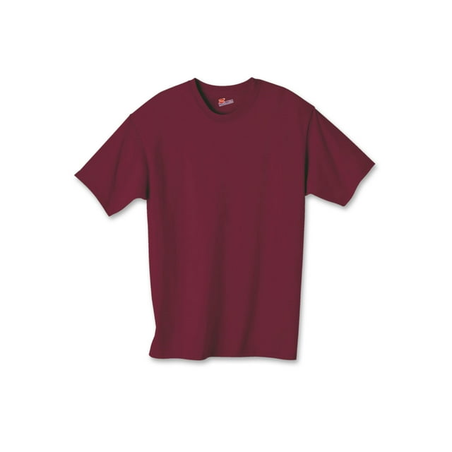 Hanes T-Shirt en Coton pour Enfant Authentique Sans Étiquette, s, Bordeaux