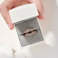 thumbnail image 3 of Newshe AAAAA Cubic Zirconia Wedding Ring Enhancer Guard for Engagement Rings Bridal Rose Gold White Sterling Silver Band Size 5, 3 of 7