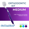 thumbnail image 3 of ColdentCare Orthodontic Oral Care Kit for Cleaning Brackets Braces, Includes Toothbrush and Cap, Travel Toothbrush, Dental Floss 12m, Dental Wax, Floss threaders Case - Purple, 3 of 6