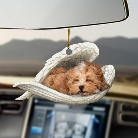 

Toyella Car Pendant Sleeping Dog Angel Home Decor Acrylic Showcase Hanging Ornaments For Doors 18Style