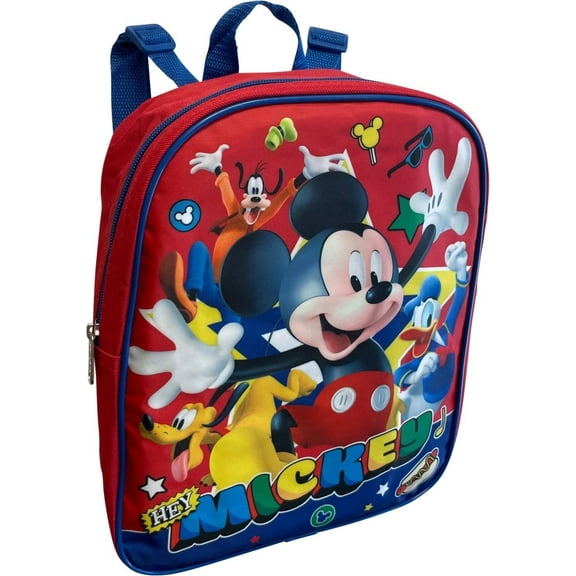 Mickey Mouse Toddle Boy 12 Inch Mini Backpack Red-Blue