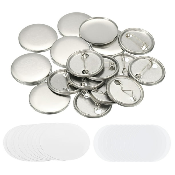 Suministros para hacer botones en blanco de 1.25 pulgadas, 10 piezas de partes de insignias para la máquina de hacer botones