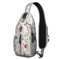 thumbnail image 1 of Retro Horse Crossbody Backpack with Rural Wild Horse and Pony Print, Floral Pattern Sling Bag, Lightweight Anti-theft Travel Daypack for Horse Lovers, Farm Style, Commuting, Short Trips, Gym, 1 of 6