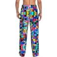 thumbnail image 6 of Mens Pajama Pants, Colorful Tie Dye Stained Glass 2 Soft Sleep & Lounge Pants for Men, Cuteness Casual PJ Bottoms Pants with Pockets, 6 of 7