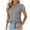 Gray, variant on Busydd Womens Tops Casual Short Sleeve Round Neck Summer Tops for Women Fashion Solid Color Pleated Going Out Tops Spring Comfy Casual Tee Shirts Blouses