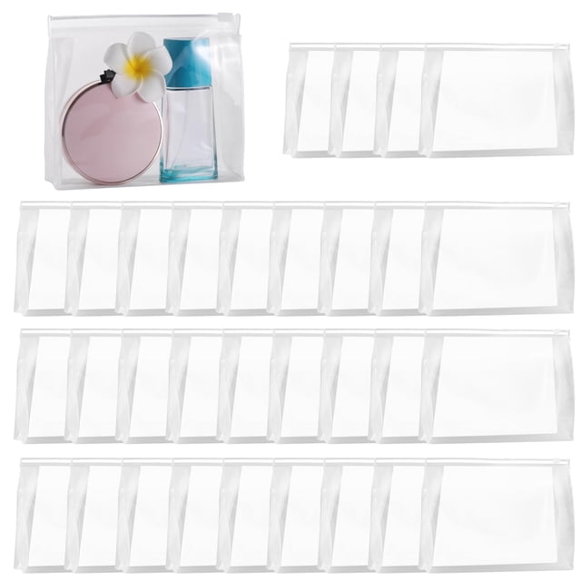 Bolsa de maquillaje transparente GAWBYET Mini, 50 unidades, impermeable, PVC