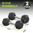 thumbnail image 2 of Mancuerna HANDBODE Handbode con funda hexagonal de goma de 12,5 libras para entrenamiento, 2 of 9