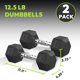 thumbnail image 2 of Mancuerna HANDBODE Handbode con funda hexagonal de goma de 12,5 libras para entrenamiento, 2 of 9
