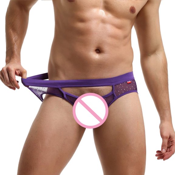 Vedolay Underpants For Men Men Brief Strap Men's Fashion Underwear Full Men Brief,Purple XL