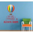 thumbnail image 1 of Hot Air Balloon Amazing Quote Cartoon Customized Wall Decal - Custom Vinyl Wall Art - Personalized Name - Baby Girls Boys Kids Bedroom Wall Decal Room Decor Wall Stickers Decoration Size (20x18 inch), 1 of 2