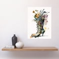 thumbnail image 2 of Spring Wildflower Bouquet in High Heel Floral Boot Large Wall Art Poster Print Thick Paper 18X24 Inch, 2 of 5