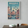 thumbnail image 6 of Grand Place Classic Poster Retro Brussels Cityscape with Historic Squares & Cafés Print Poster, 6 of 8