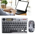 thumbnail image 1 of Keyboard Mouse Combo, Wireless PC Keyboard Quiet Ultra Slim RGB Backlight with Mouse for Tablets White,Black, 1 of 7