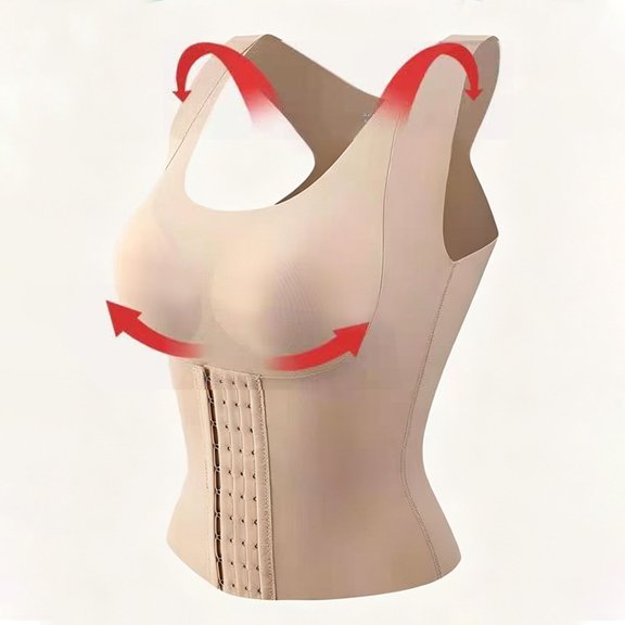APEXFWDT Brasier Faja Women Support Fitness Vest Underwear Corset 4-in-1 Waist Trainer Bra Breathable Body Shaper Tank Top
