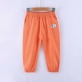 thumbnail image 5 of Gibobby Boys Pants Casual Pants For 12 18 24Months 2T 3T 4T 5T Little Boys Classic Linen Soft Stripe Elastics Waist Spring Autumn Trousers Kids Long Pants(9-10 Years,Orange), 5 of 5