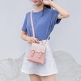 thumbnail image 1 of Bolsa Mini bolsos de hombro de cuero PU para mujer, mochila con solapa, bolsos escolares para mujer (rosa) JShteea Para Estrenar, 1 of 9