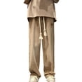 thumbnail image 1 of Pantalones de mezclilla holgados para hombre, pantalones de mezclilla rectos y anchos para hombre, pantalones de mezclilla rectos para hombre, pantalones con cordón para hombre, solución innovadora, 1 of 9