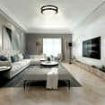 thumbnail image 3 of 10" Matte Black Round Flush Mount LED Ceiling Light Fixture for Kitchen, Bathroom, Dining Room, Living Room, Hallway, 2700K/3000K/3500K/4000K/5000K, 3 of 12