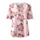 thumbnail image 4 of Gibobby Blusas De Manga Larga Para Mujer Las mujeres ahuecan hacia fuera la de impresión de manga corta con cuello en V camiseta blusa Tops（Rosa， S), 4 of 4