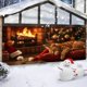 thumbnail image 4 of Tela De Fondo Navideña Con Gatos Iluminación Clásica Decoración Para Fiestas Al Aire Libre Pancarta Navideña Decoración Navideña Con Gatos Dormidos, 4 of 7