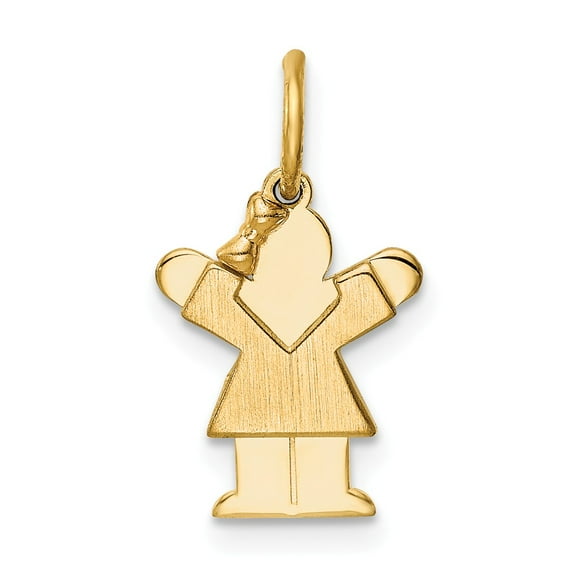 FB Jewels 14K Yellow Gold Mini Girl Charm