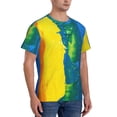 thumbnail image 4 of Yiaed Rainbow Colored Print Mens Short Sleeve Tight Fit T-Shirt, Crewneck Casual Tee-XX-Large, 4 of 5