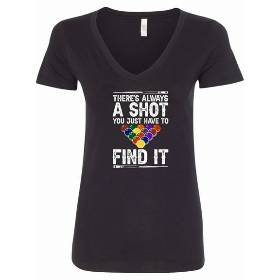 Inktastic Billiards Game Pool Player Women's V-Neck T-Shirt